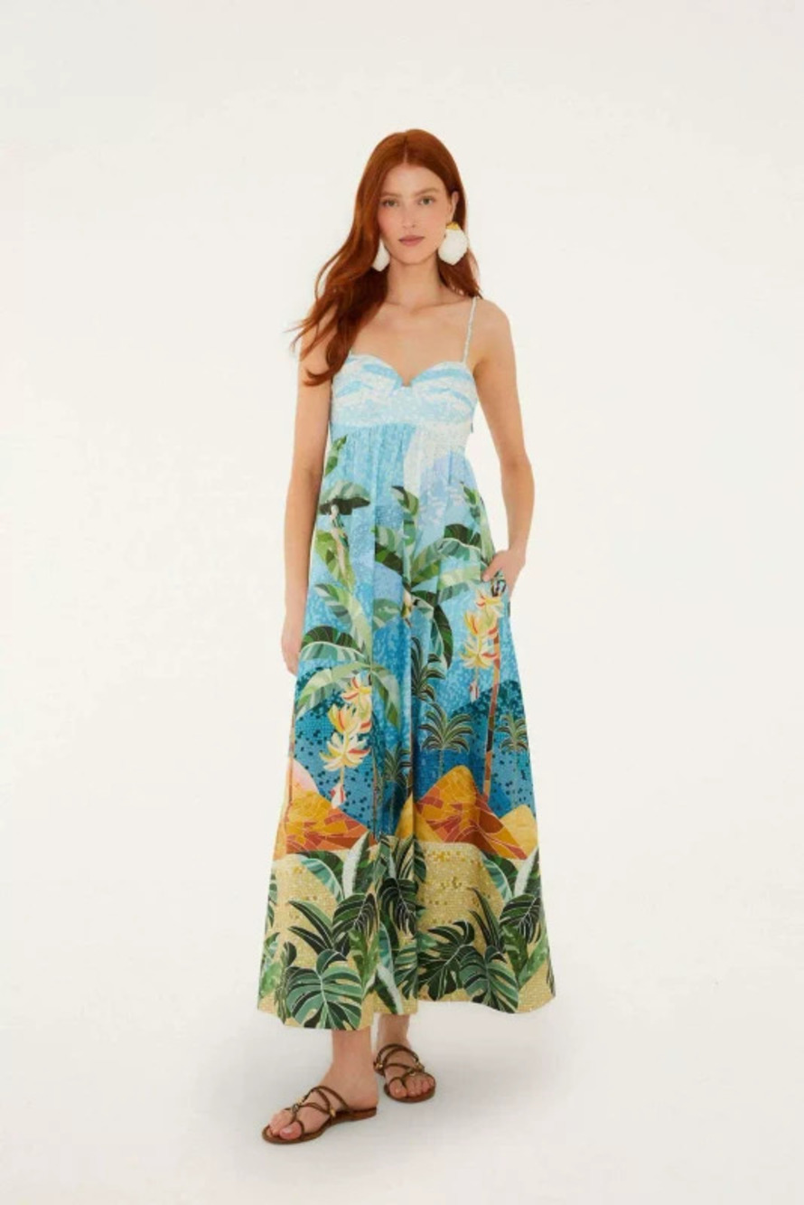 ZARA Chic Linen Spaghetti Strap Casual Vacation Dress